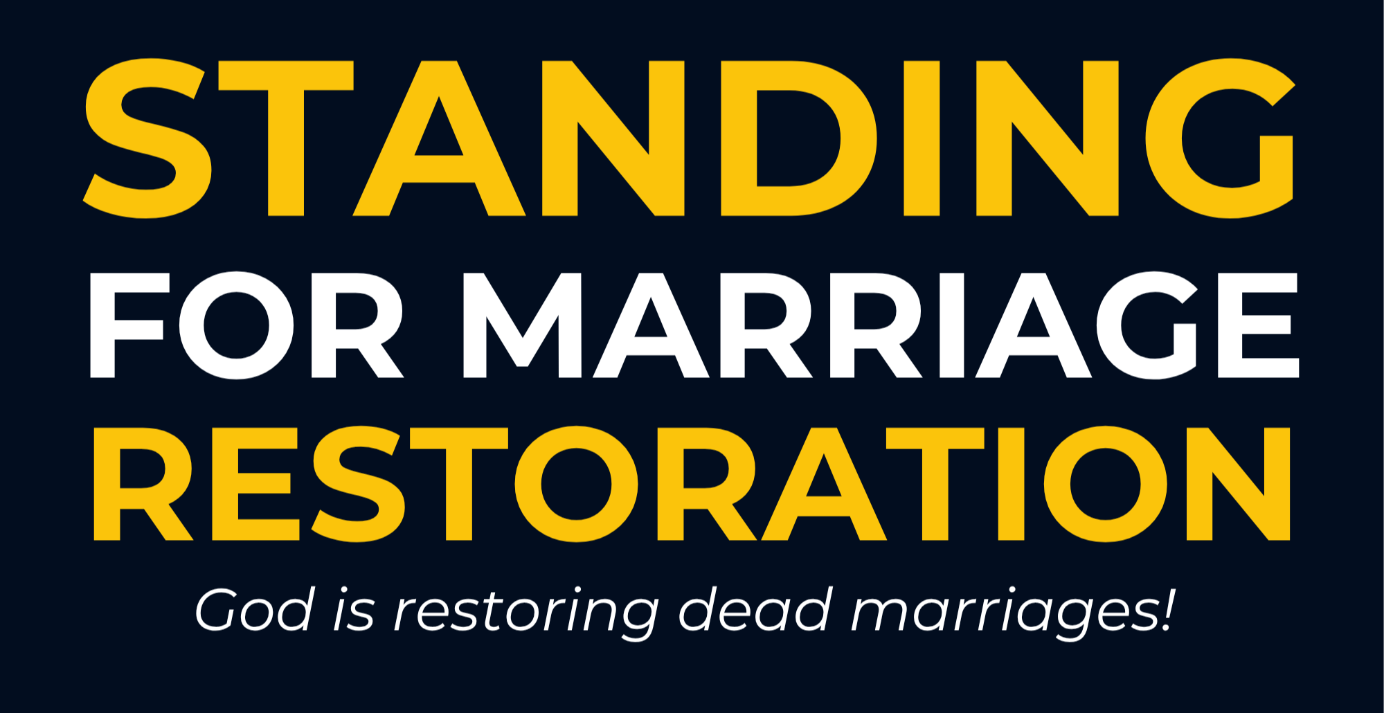 Standing for Marriage Restoration